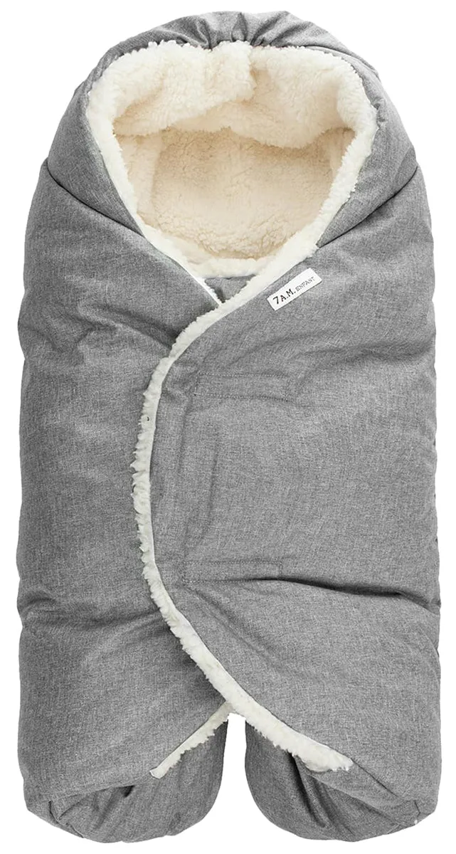 7 A.M. Enfant Nido Cloud Heavyweight Infant Wrap - Core - Heather Grey (0-6m)