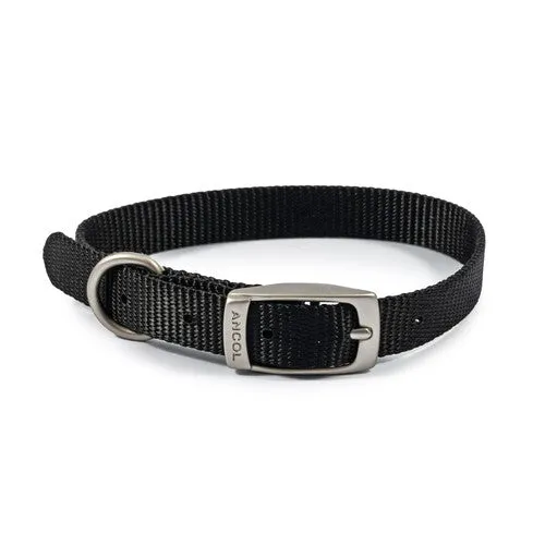 Ancol Viva Nylon Collar Black 26-31cm Size 2