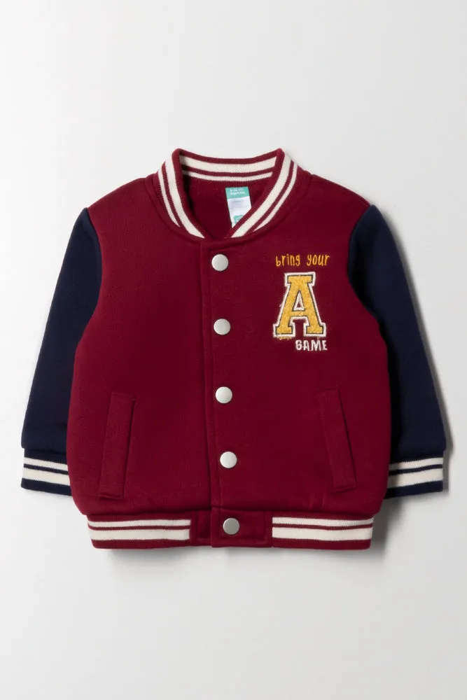 Baseball Jacket Red And Navy