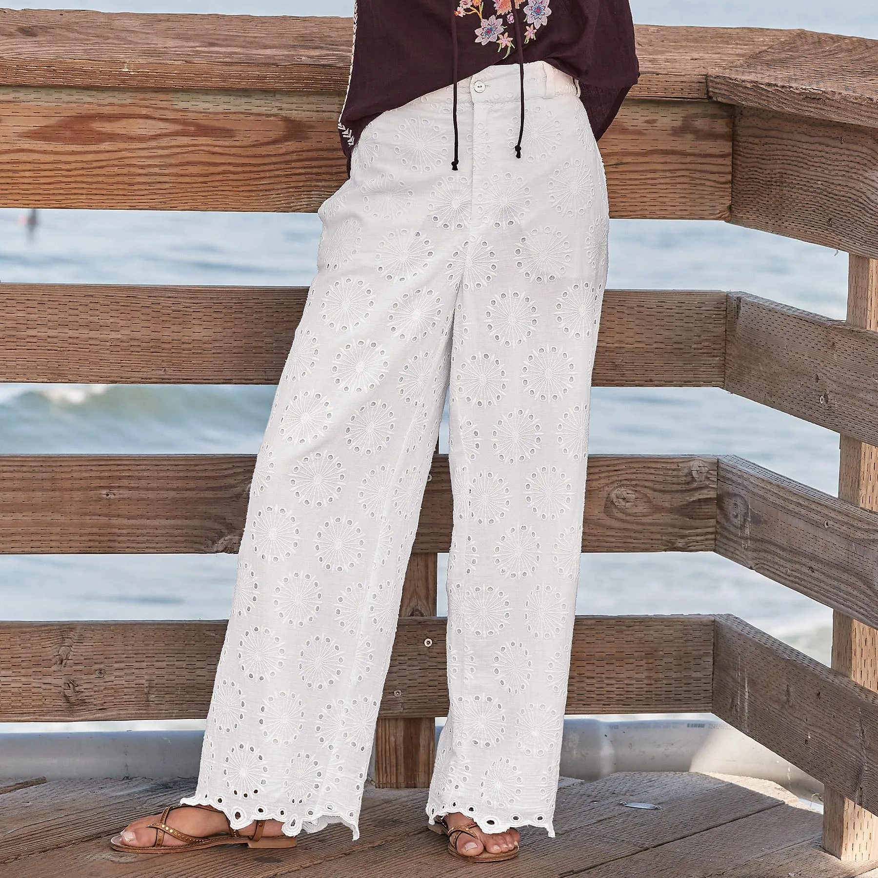 Beachy Bliss Eyelet Pants