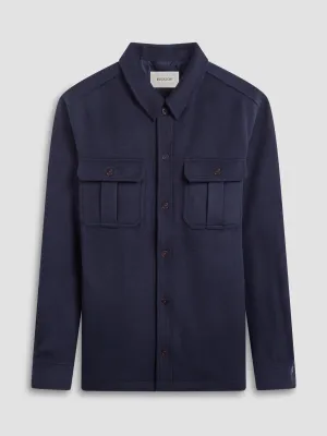 Bugatchi Cashmere Blend Button Jacket | Navy