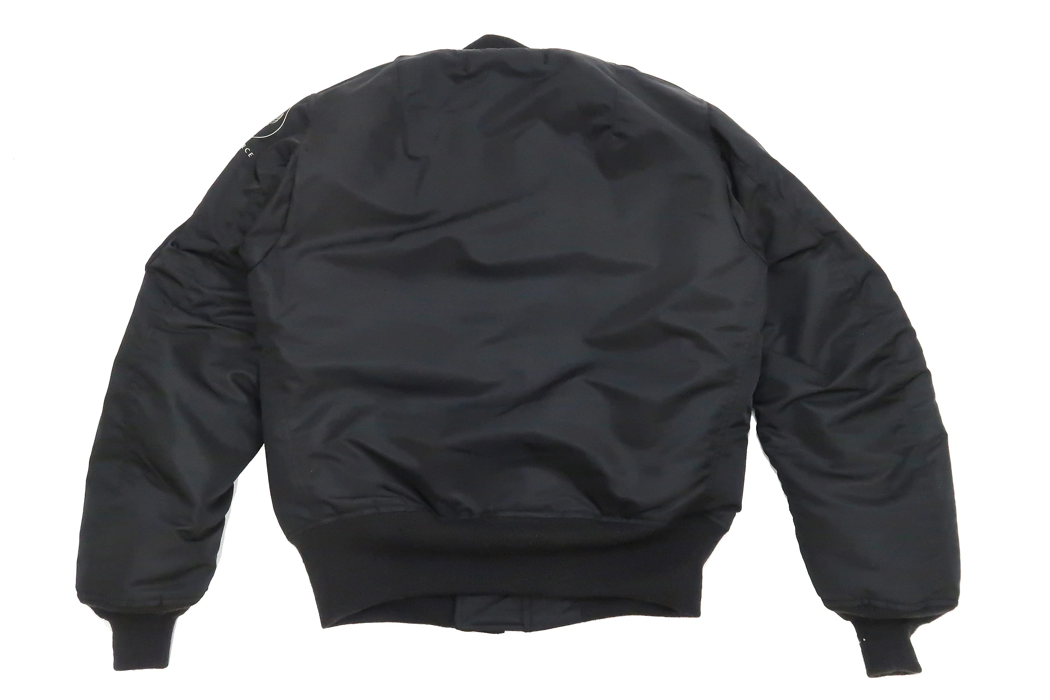 Buzz Rickson MA-1 William Gibson Black MA-1 Flight Jacket Men's MA1 Bomber Jacket Slender Version BR14964