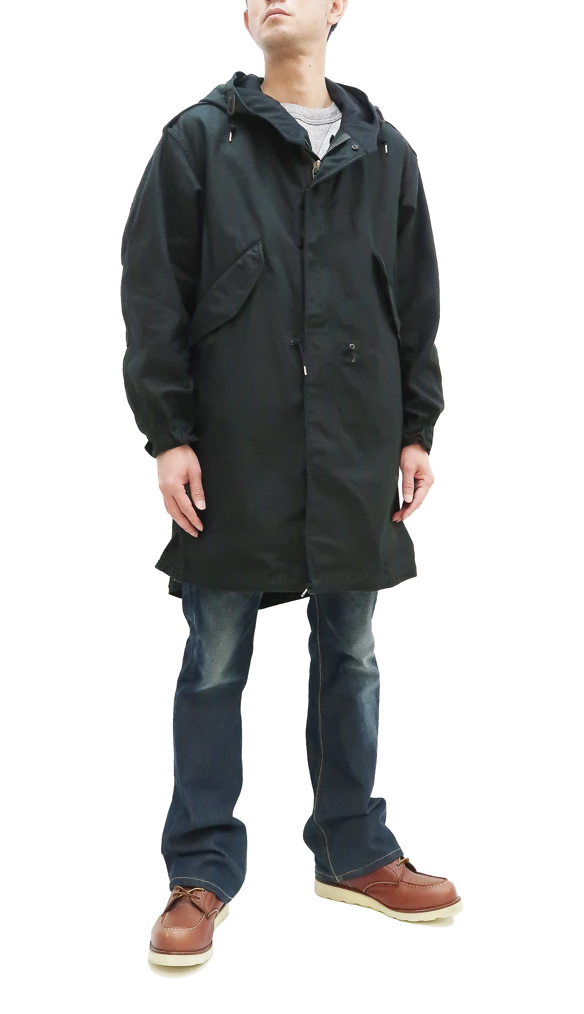 Buzz Rickson Parka William Gibson Black US Army M-51 Fishtail Parka Men's Military Coat Jacket BR14969