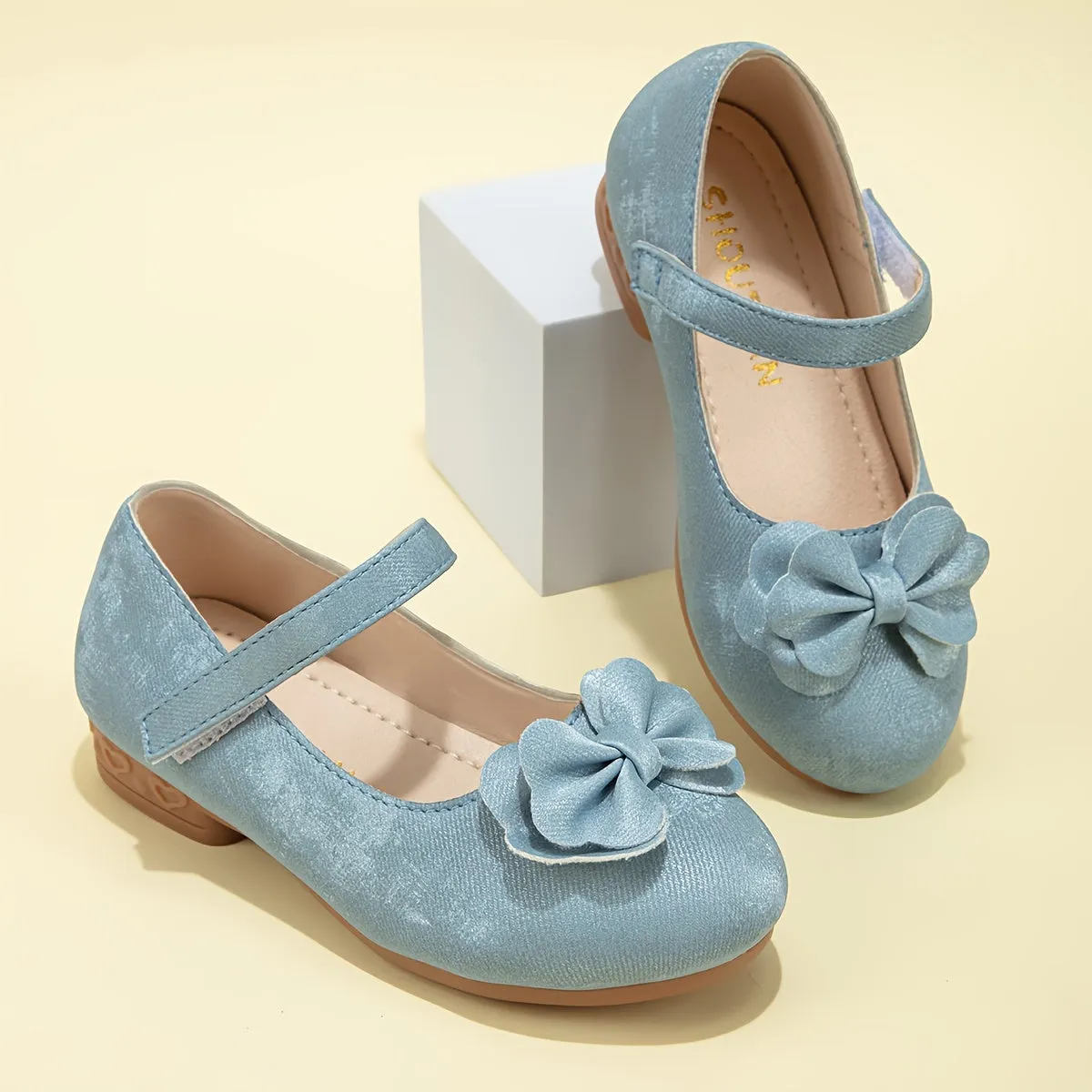 Chic Girls' Princess Shoes with Bowknot - Breathable, Lightweight & Non-Slip for Spring/Summer/Fall - Perfect for Parties & Casual Wear