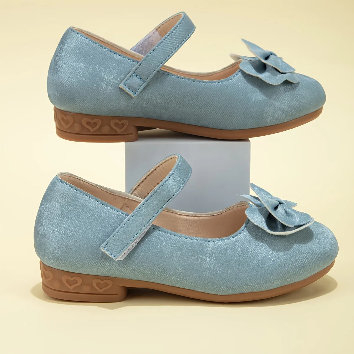 Chic Girls' Princess Shoes with Bowknot - Breathable, Lightweight & Non-Slip for Spring/Summer/Fall - Perfect for Parties & Casual Wear