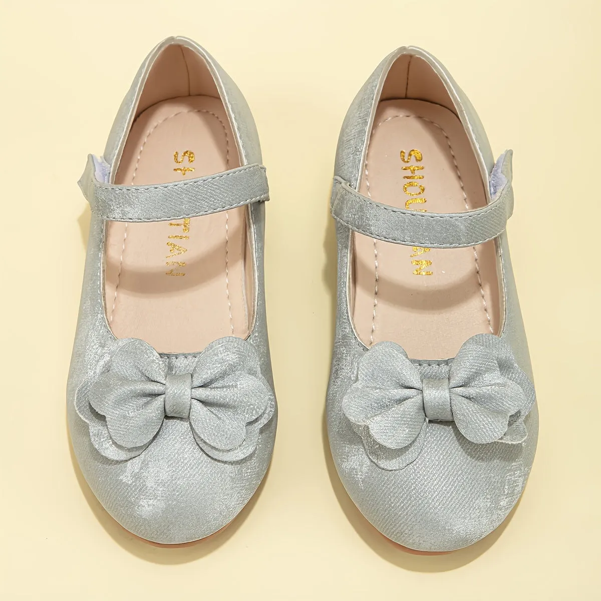 Chic Girls' Princess Shoes with Bowknot - Breathable, Lightweight & Non-Slip for Spring/Summer/Fall - Perfect for Parties & Casual Wear