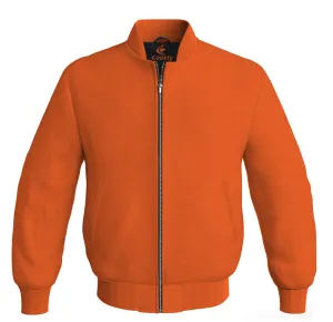 Custom Made Letterman Jackets Orange Body Sleeves Wool Fleece Varsity Jacket Jacket