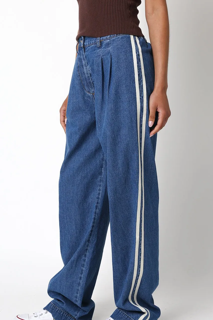 Denim Side Stripe Pant