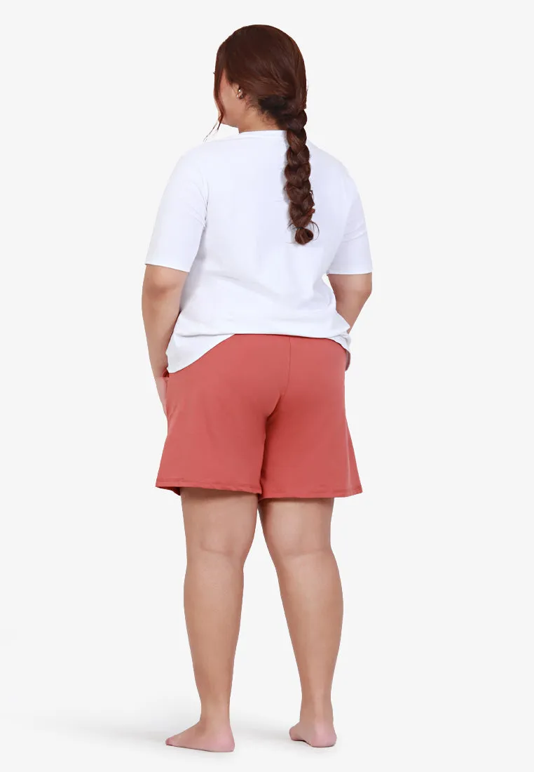 Ethel Easy Drawstring Shorts - Peach