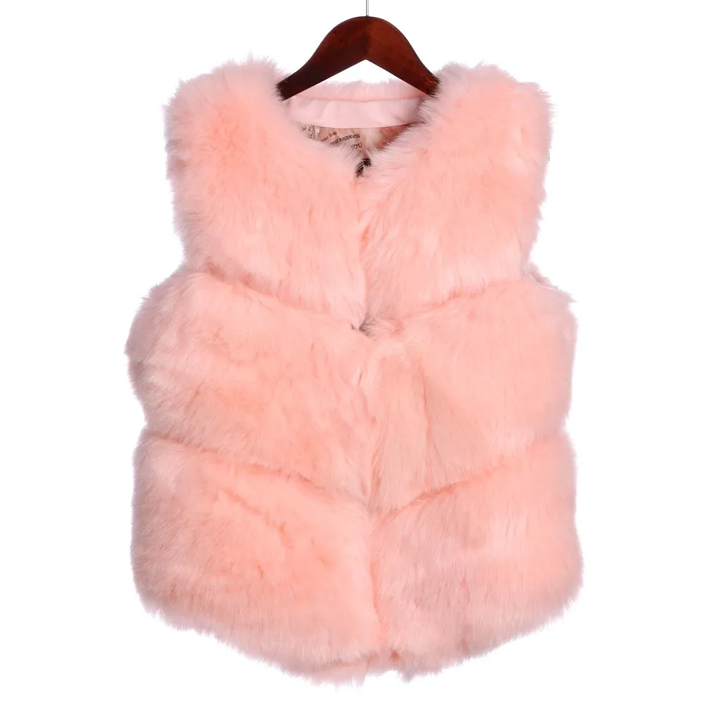 Faux Fur Vest Winter Thick & Warm Feel Waistcoat