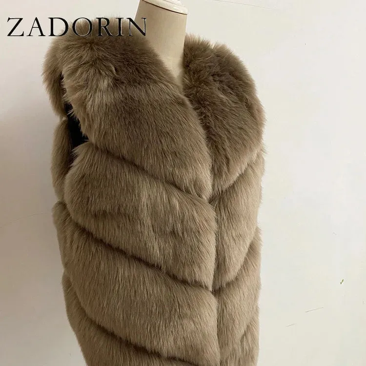 Faux Fur Vest Winter Thick & Warm Feel Waistcoat