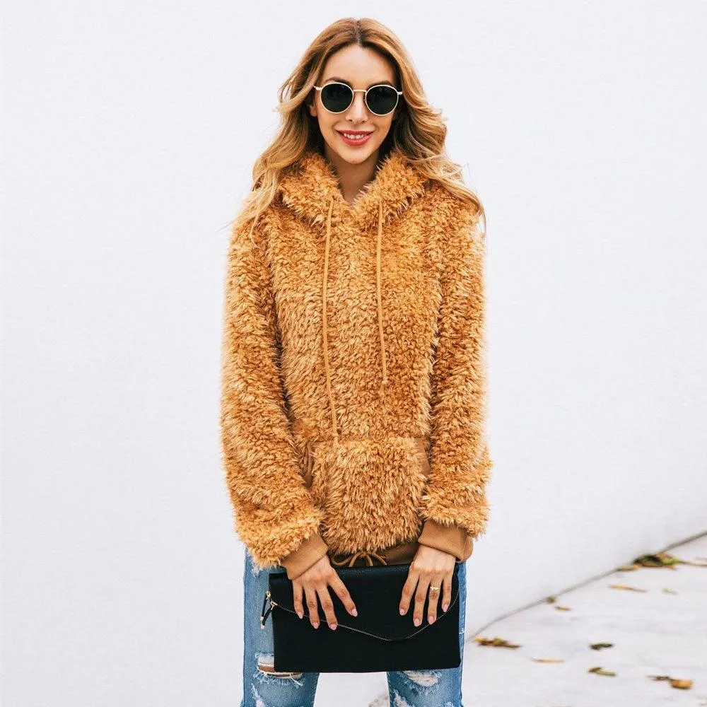 Fuzzy Hooded Pullover