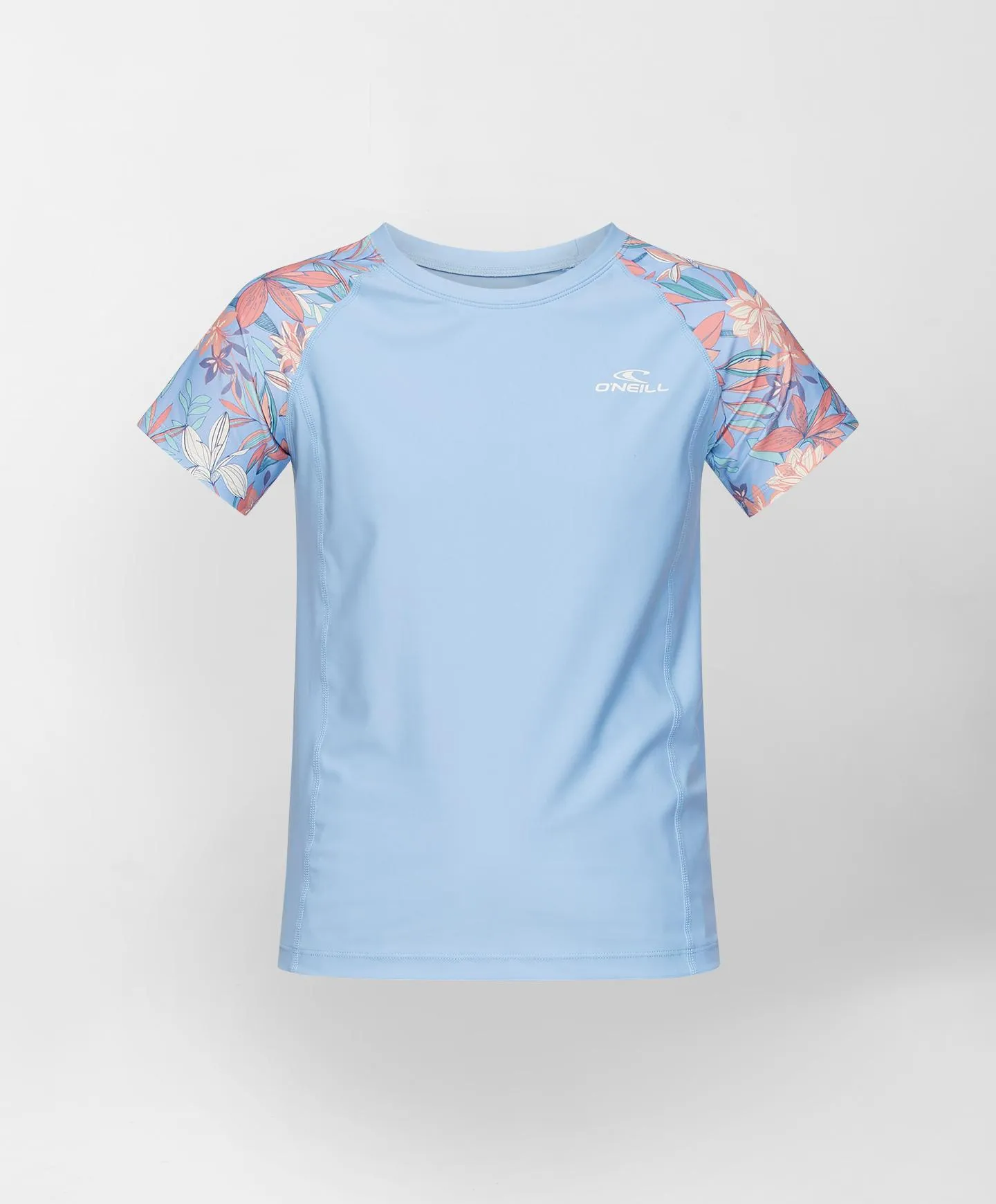 Girls Nixie SS Rash Vest - Blue Floral