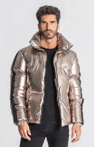 Gold Crypto Puffer Jacket