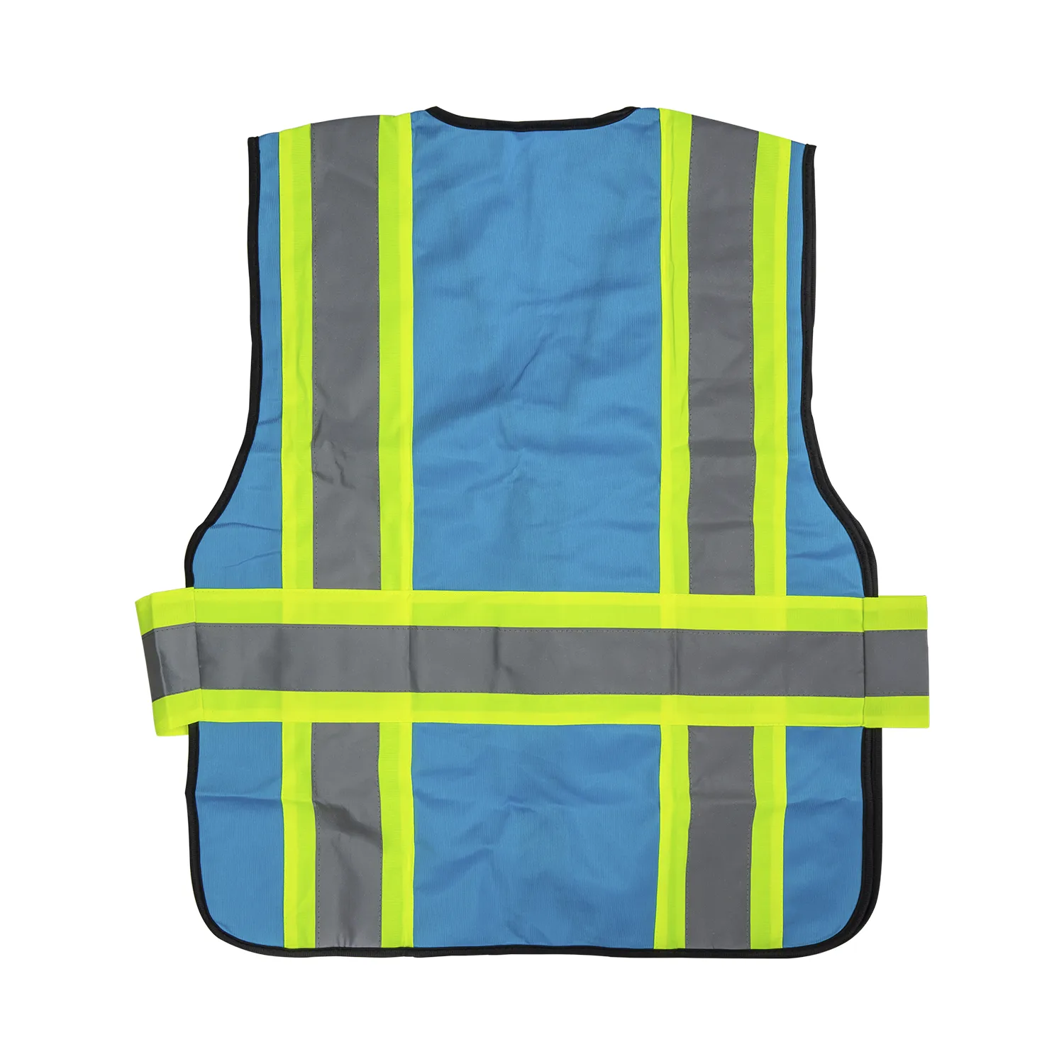 High Visibility Reflective Safety Vest with Zipper Fastening (Blue), Large - 1 pc