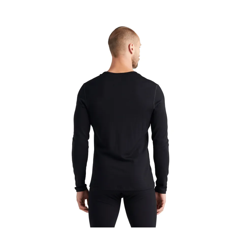 Icebreaker Men's Merino 260 Tech Long Sleeve Crewe Thermal Top Black