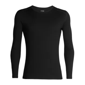 Icebreaker Men's Merino 260 Tech Long Sleeve Crewe Thermal Top Black