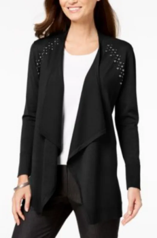 Jm Collection Plus Size Studded Cardigan, Size 3XL