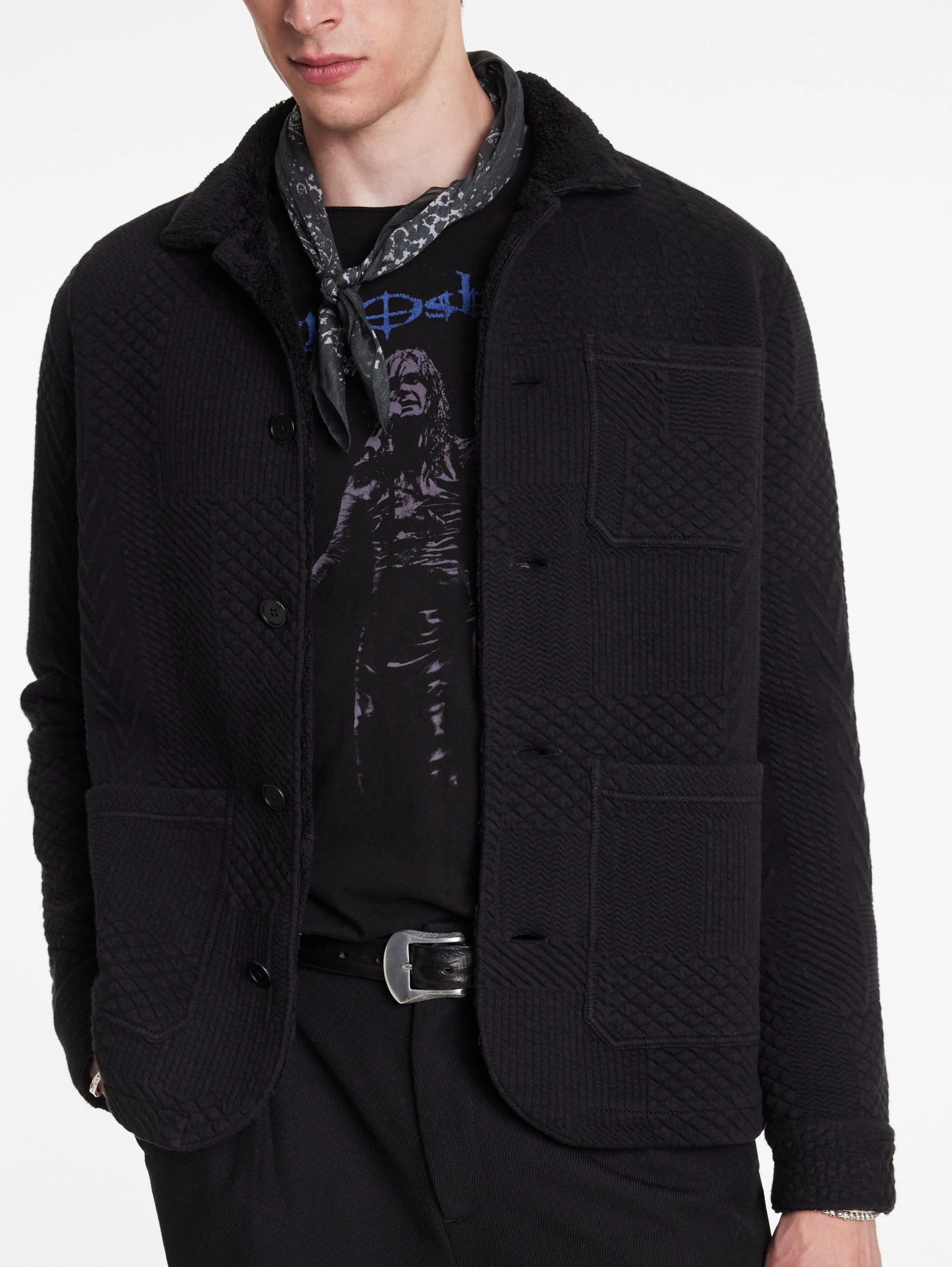 John Varvatos Kenmare Sherpa Chore Jacket | Black