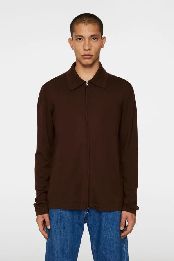 Kaleb Merino Wool Zip Cardigan