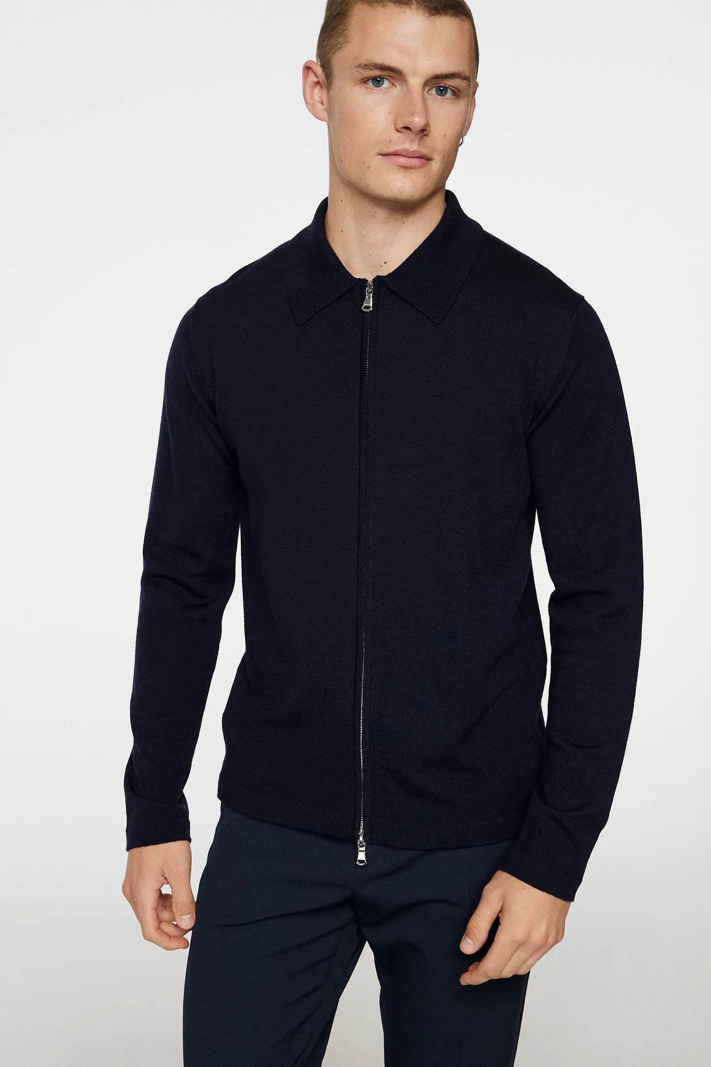 Kaleb Merino Wool Zip Cardigan