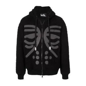 MASKED DROP SHOULDER HOODIE BLACK