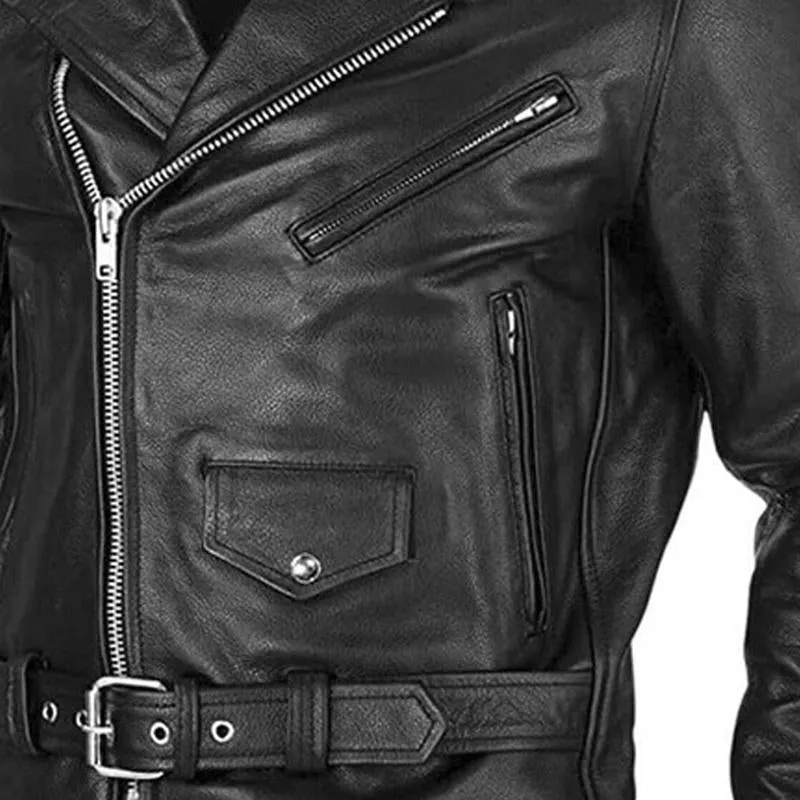 Men's Leather Motorcycle Jackets 68343975U