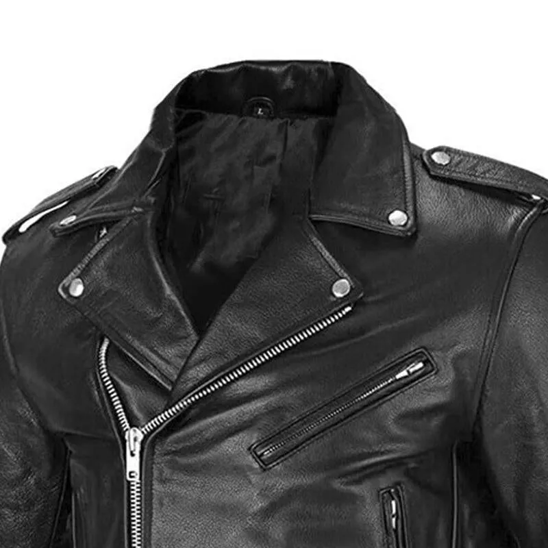 Men's Leather Motorcycle Jackets 68343975U