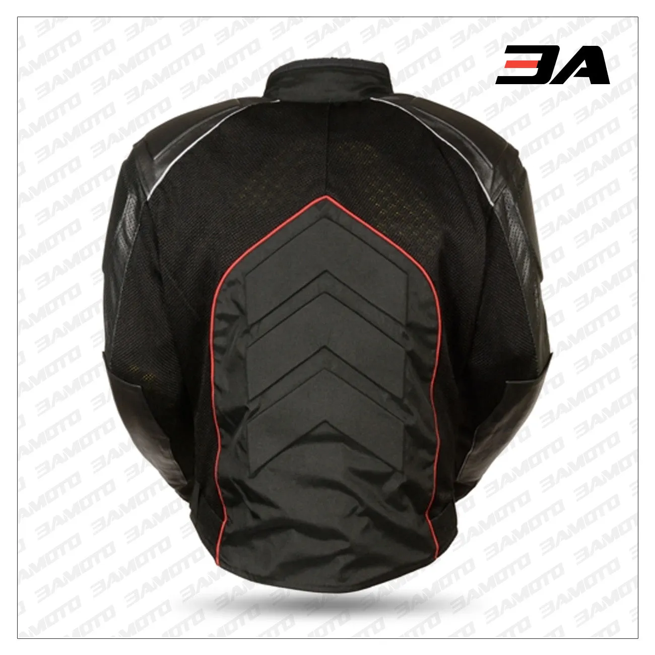 Mesh & Leather Red Body Armor Jacket