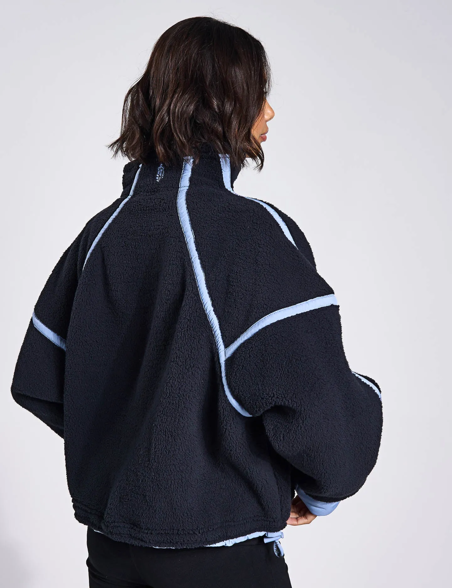 Mountain High 1/2 Zip Fleece - Black/Blue Grey Combo