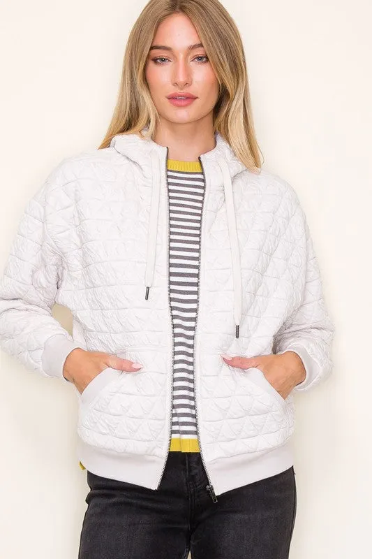 Olivia Oatmeal Quilted Jacket