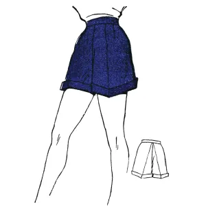 PDF - 1950s Sewing Pattern, Shorts - Waist: 25” (63cm) - Download