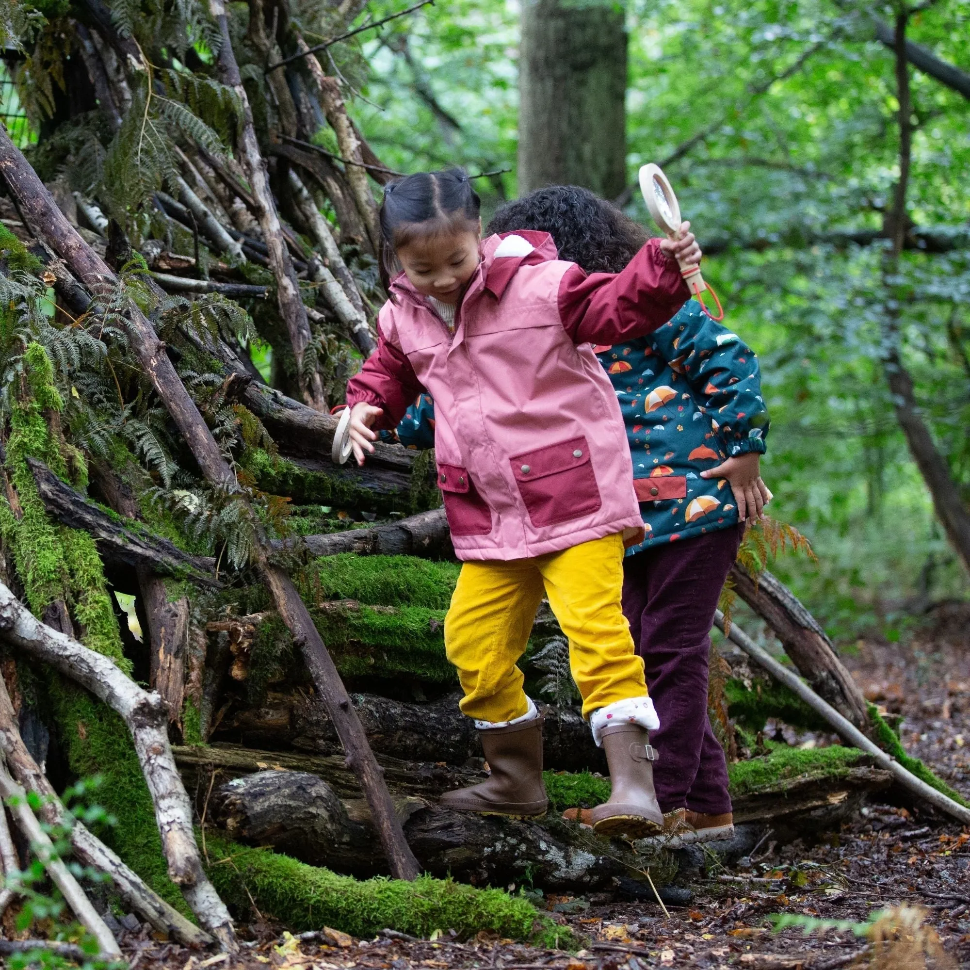 Plum Colour Block Recycled Waterproof Winter Coat