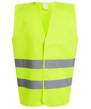 Pro hi-vis two-band easy print vest | Yellow