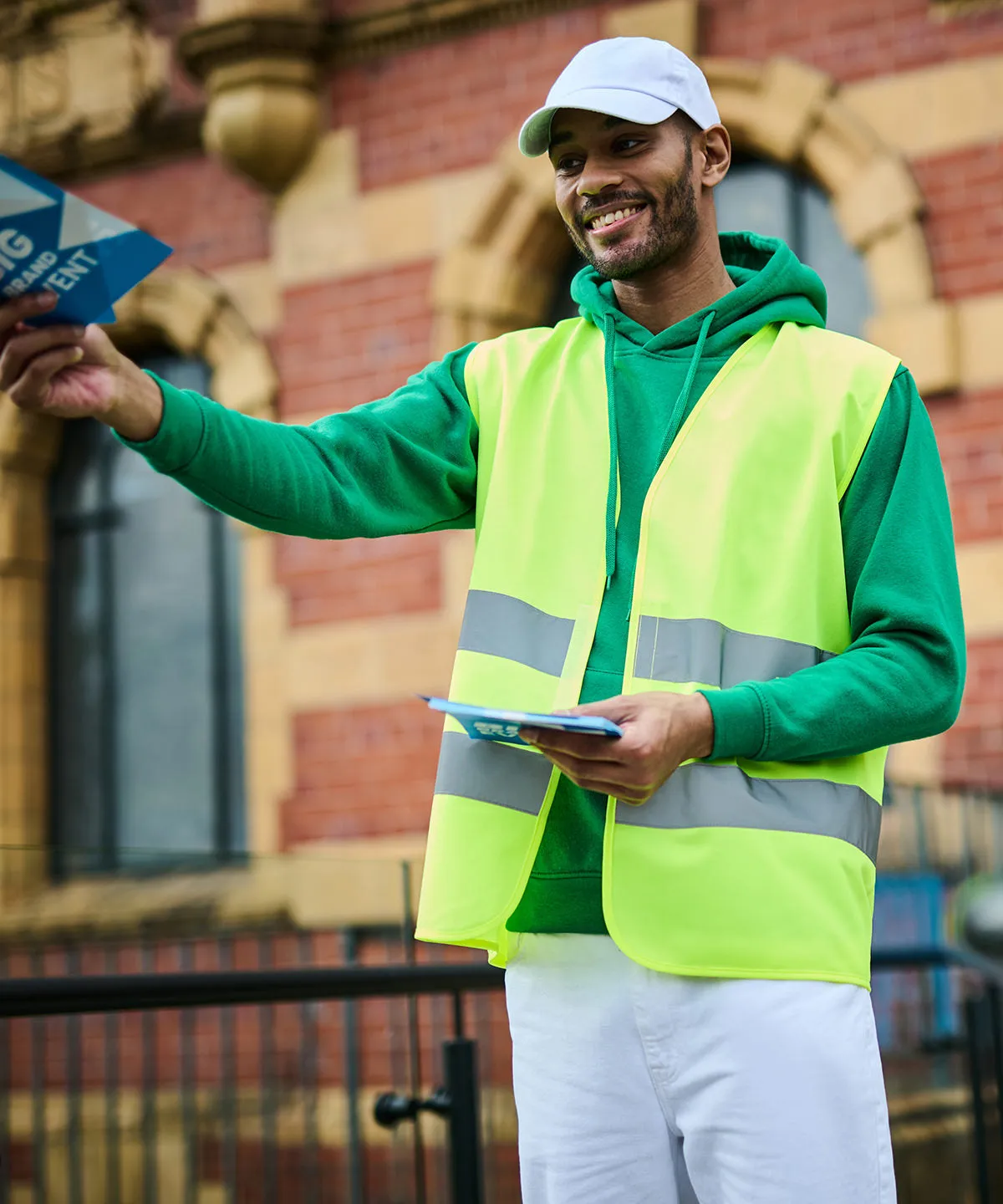 Pro hi-vis two-band easy print vest | Yellow