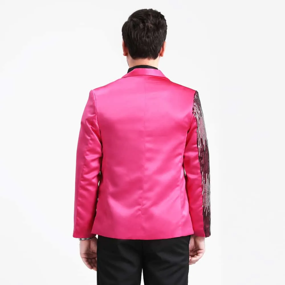 Prom Stylish Sequin Suit 2-Piece Pink Suit