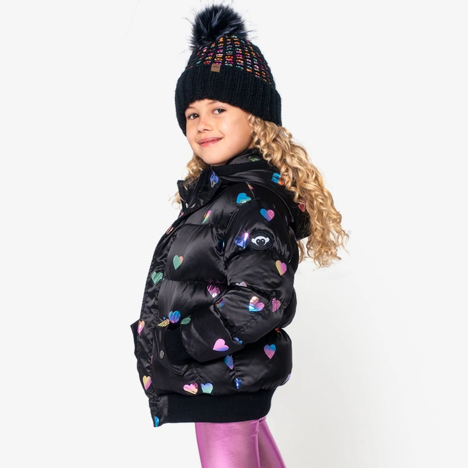 Puffy Coat | Rainbow Hearts