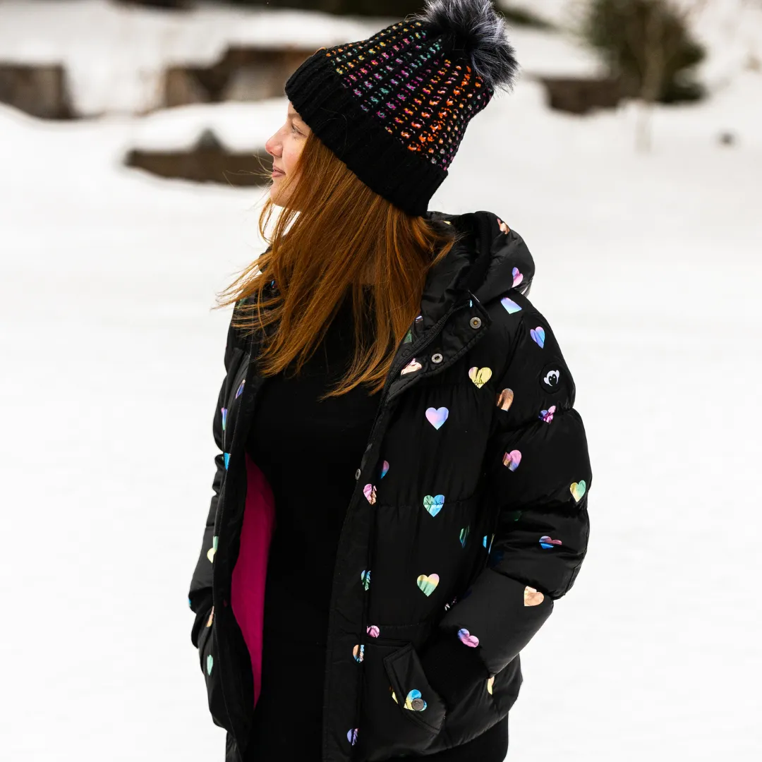 Puffy Coat | Rainbow Hearts