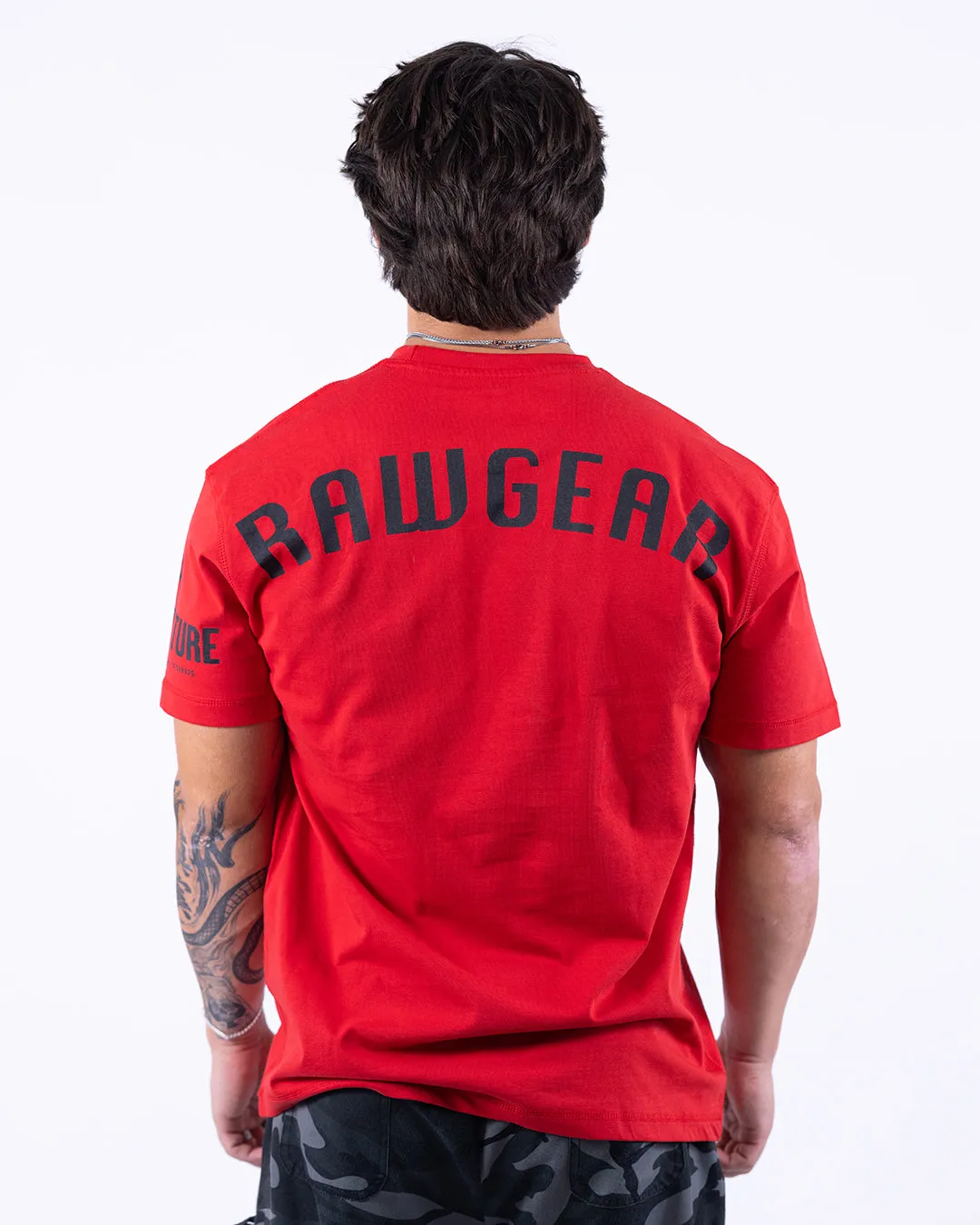 Rawgear Oversized Heavyweight Tee - Red/Black