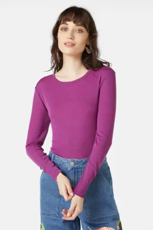 Rib Merino Crew Neck Top