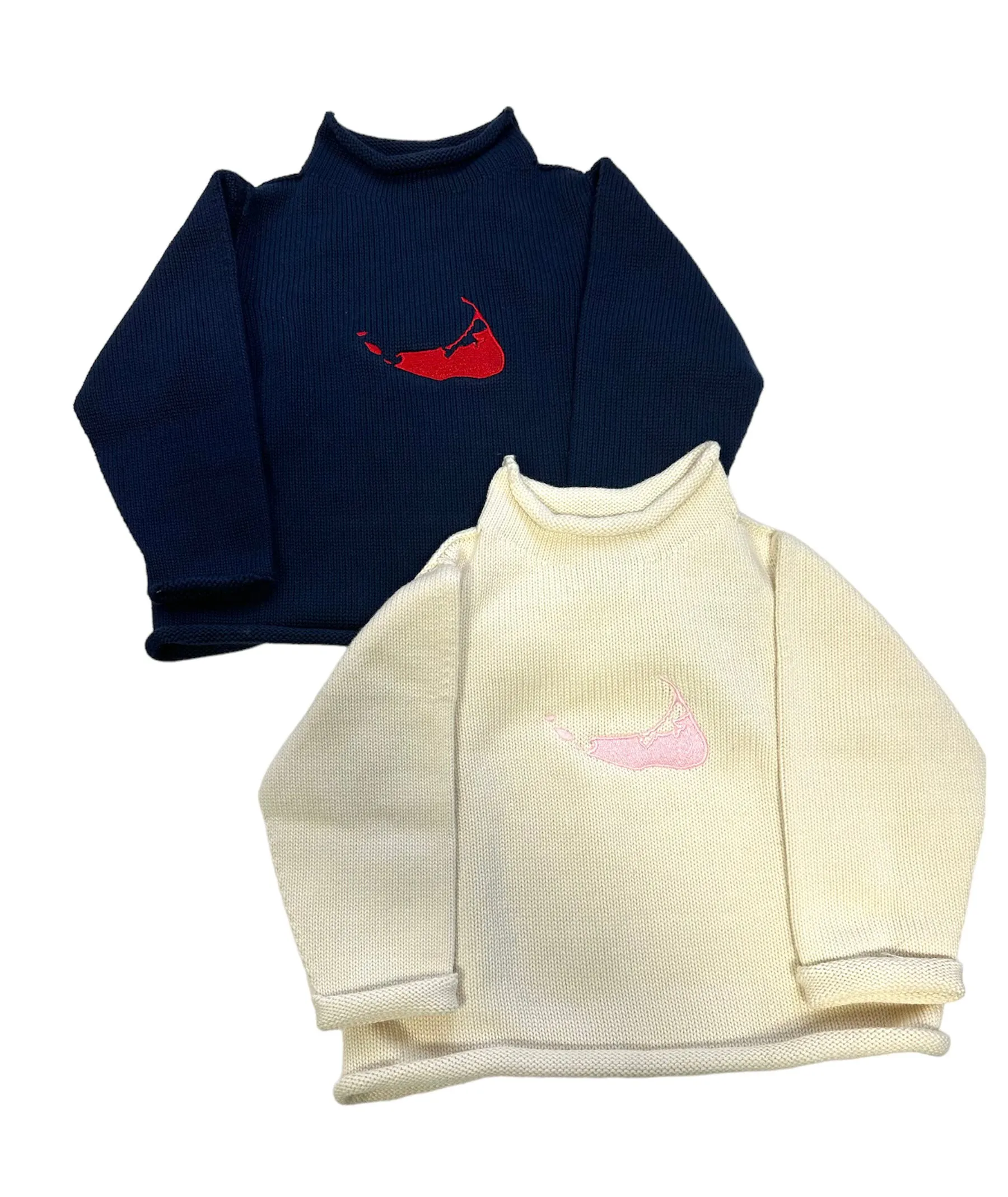 Sweaters with Nantucket Island Embroidered