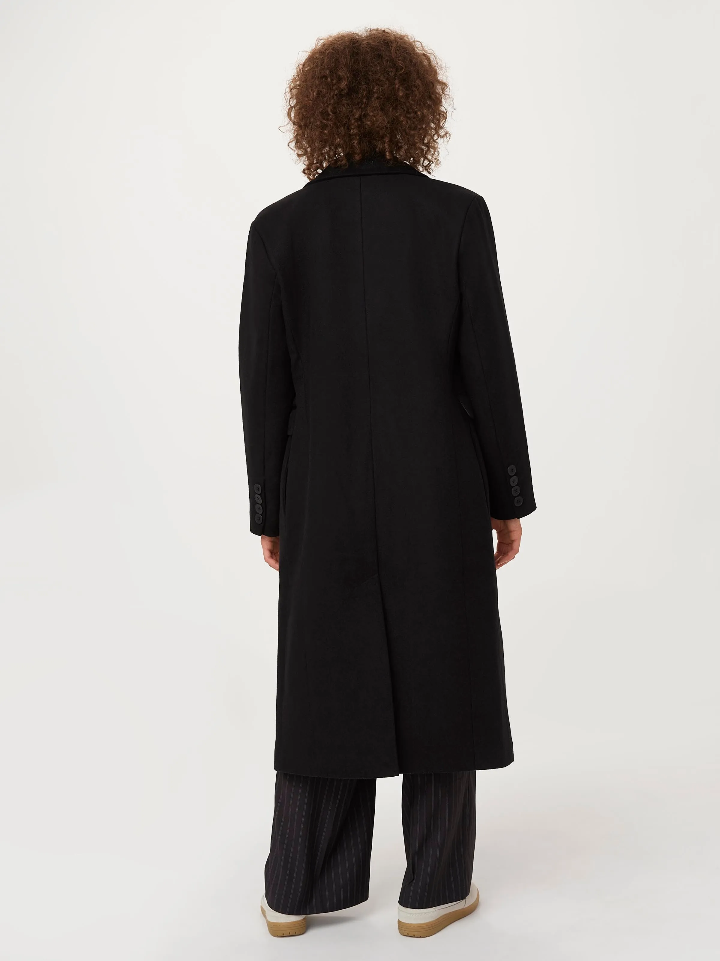 The Frances Recycled Wool Topcoat in Black