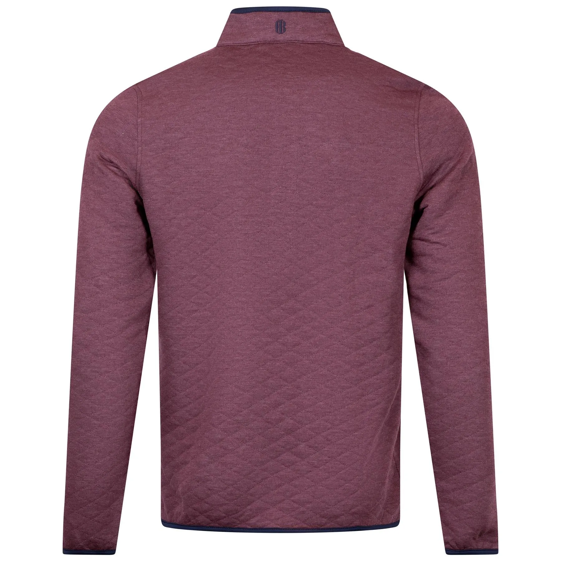 The Sullivan Snap Button Pullover Heathered Dark Claret/Navy - AW24