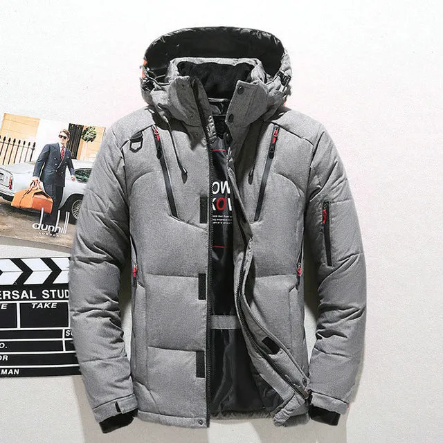 Thick Warm Winter Coat Men Hooded Casual Outdoor