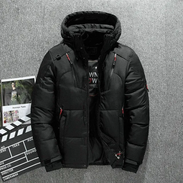 Thick Warm Winter Coat Men Hooded Casual Outdoor