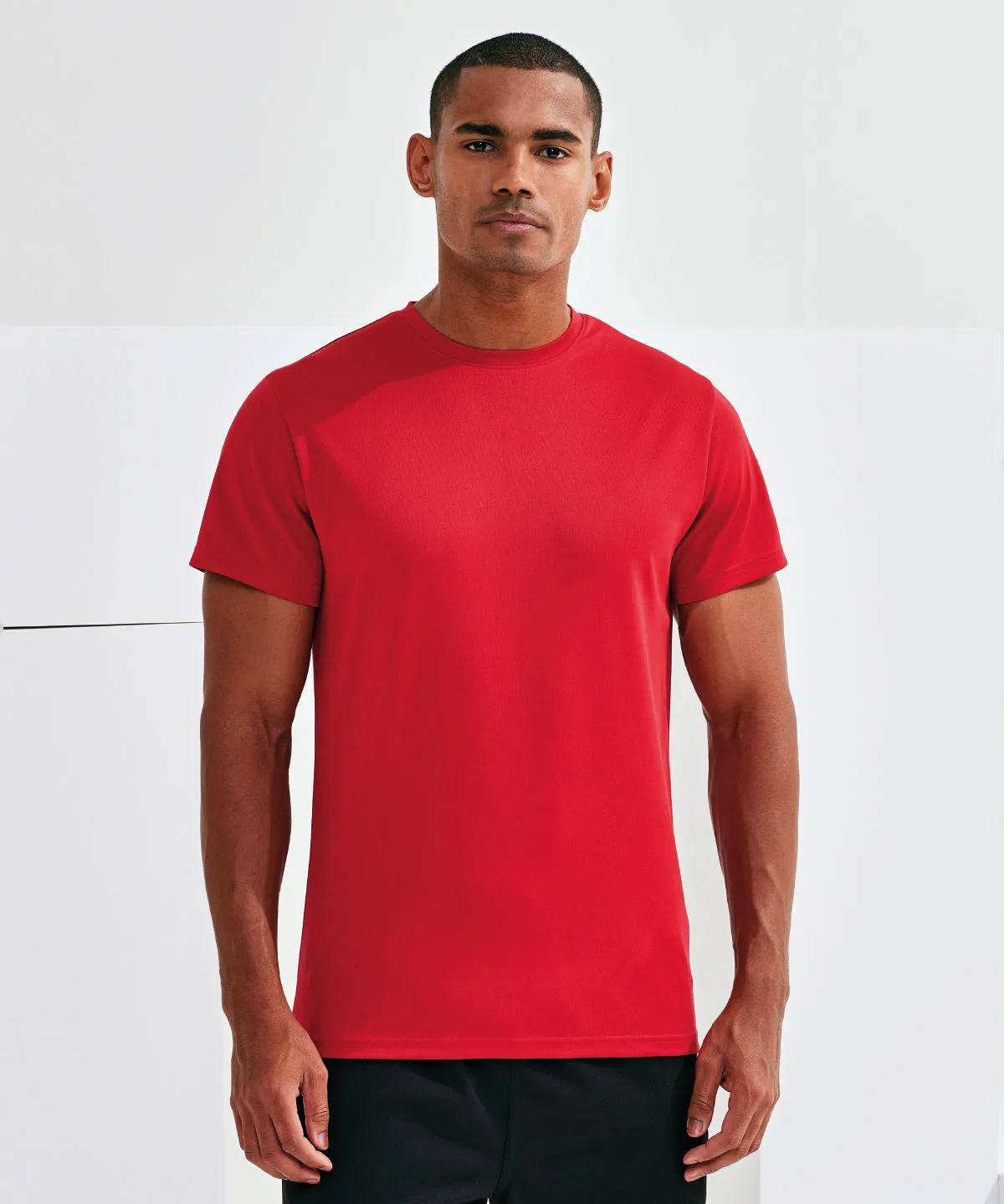 TriDri® textured recycled tee | Fire Red