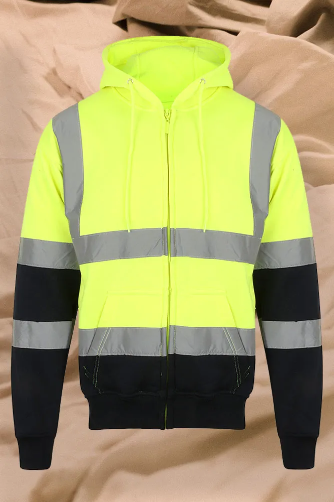 Unisex Hi VIZ Zipper Hoodie