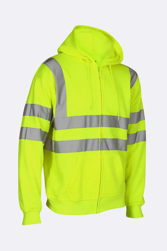 Unisex Hi VIZ Zipper Hoodie