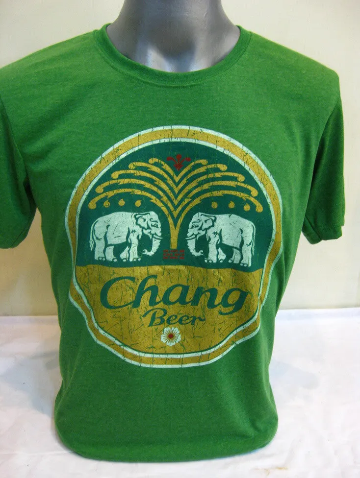 Vintage Style Chang Beer T-Shirt in Green