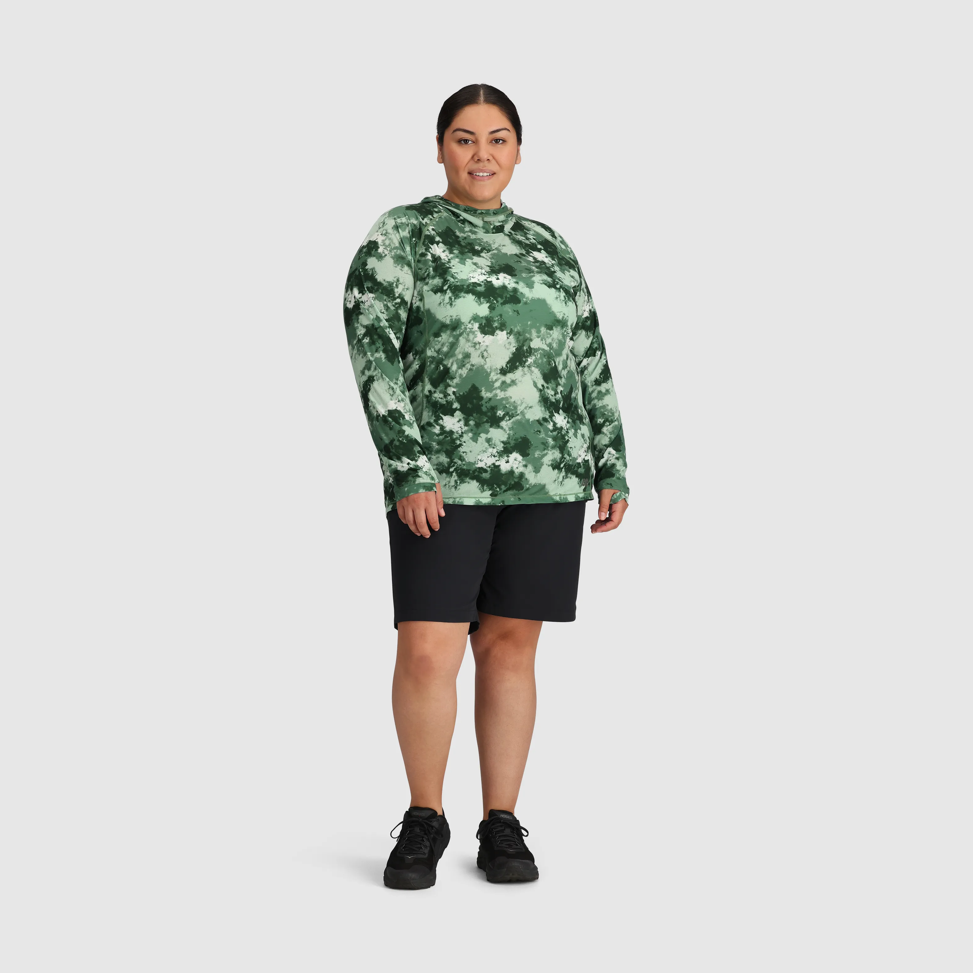 Women's Echo Printed Hoodie-Plus